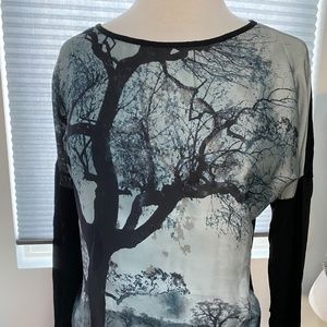 3/4 sleeve printed shirt